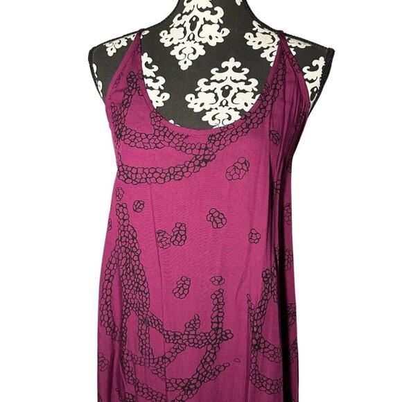 Kahulale’a Aloha Wear Lei Print Criss Cross Strap Maxi Rayon Dress Size L - Picture 3 of 11